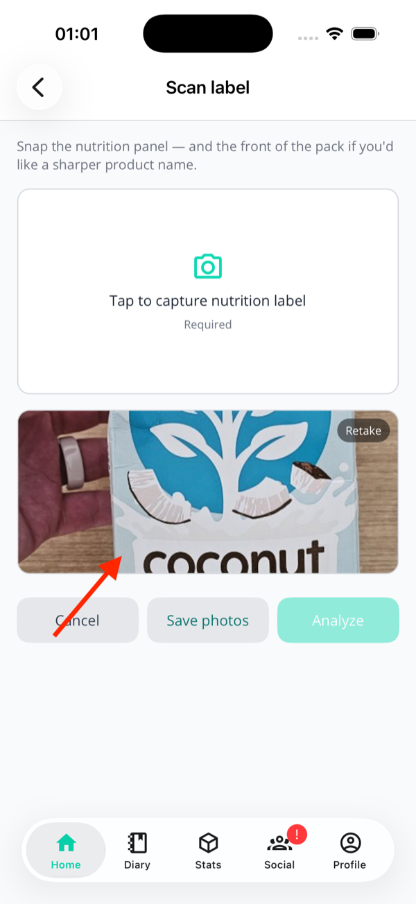 Example of a good front-of-pack photo with the whole product in frame and the brand clearly readable